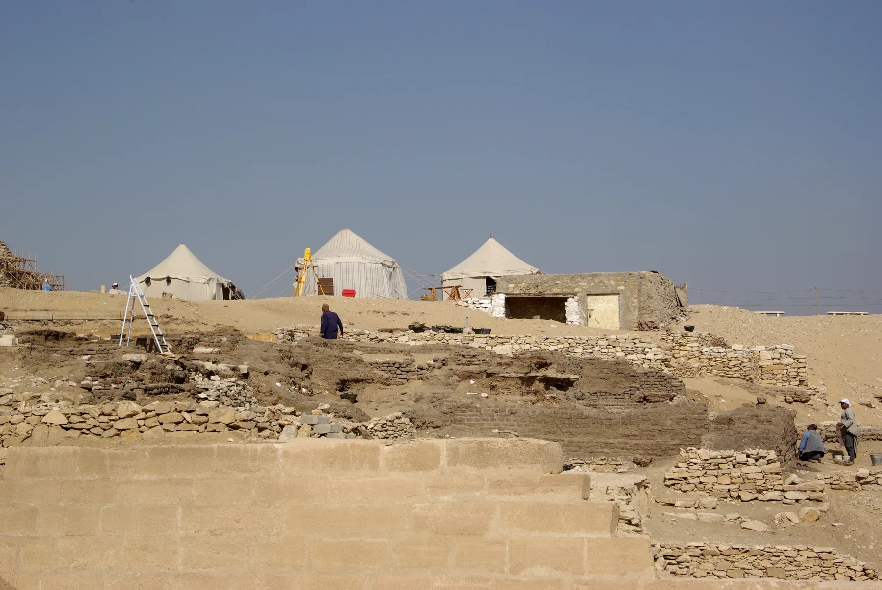 Archaeological landscape and structures at Saqqara